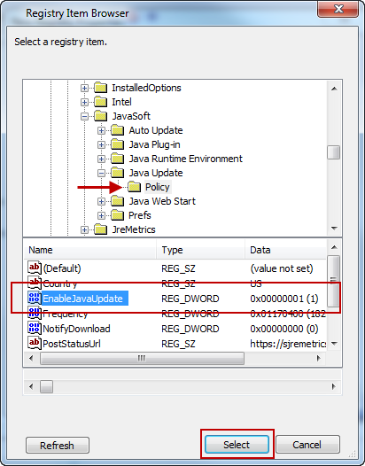 Disable Java updates with Group Policy Object (GPO)