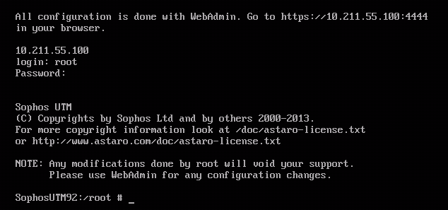 Reset Sophos UTM Passwords (WebAdmin, Root and Loginuser)