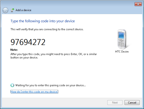 Transfer files via Bluetooth between phones and Windows 7