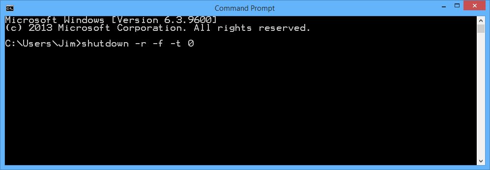Shutdown and Reboot remote PCs (RDP) via the Command Prompt