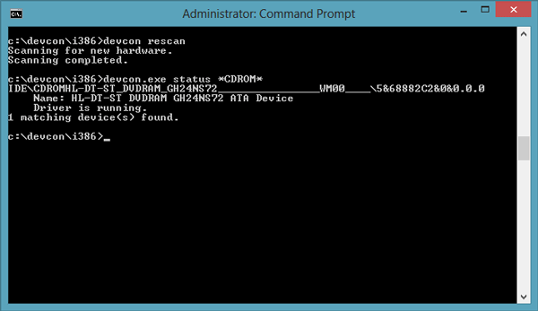 Manage Windows Drivers with Command Prompt using DevCon
