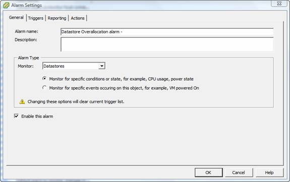 Considerations about VMware vSphere Alarms
