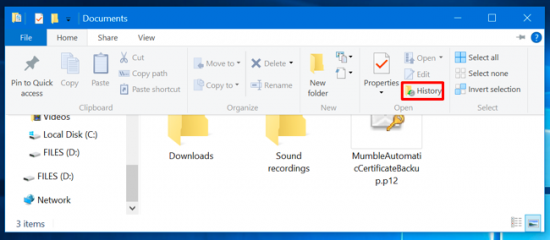 Configure File History (Windows 10)