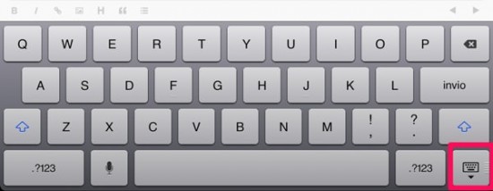 Tastiera iPad - Come riportarla alla posizione originale