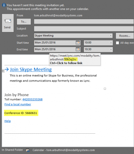 Understanding Skype for Business PSTN Conference ID