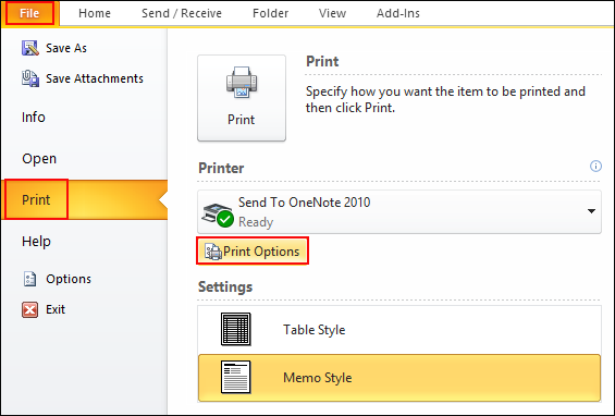 Print Email Attachments without opening the message (Microsoft Outlook)