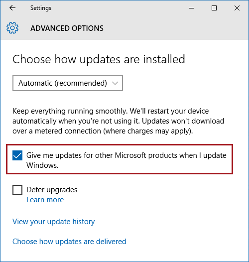 Not getting updates via Windows Update (Microsoft Office)