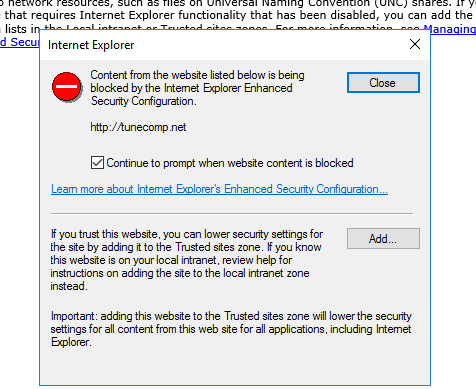 Windows Server 2016 - Disable Internet Explorer Enhanced Security Configuration