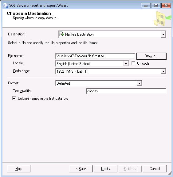 SQL Server Management Studio - Exporting CSV